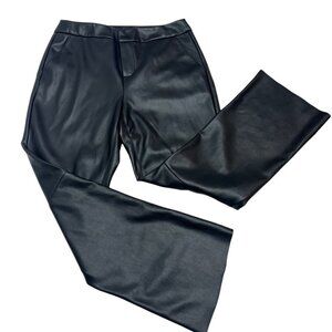 INC International Concepts Faux Leather Crop Flare Pant Size 6